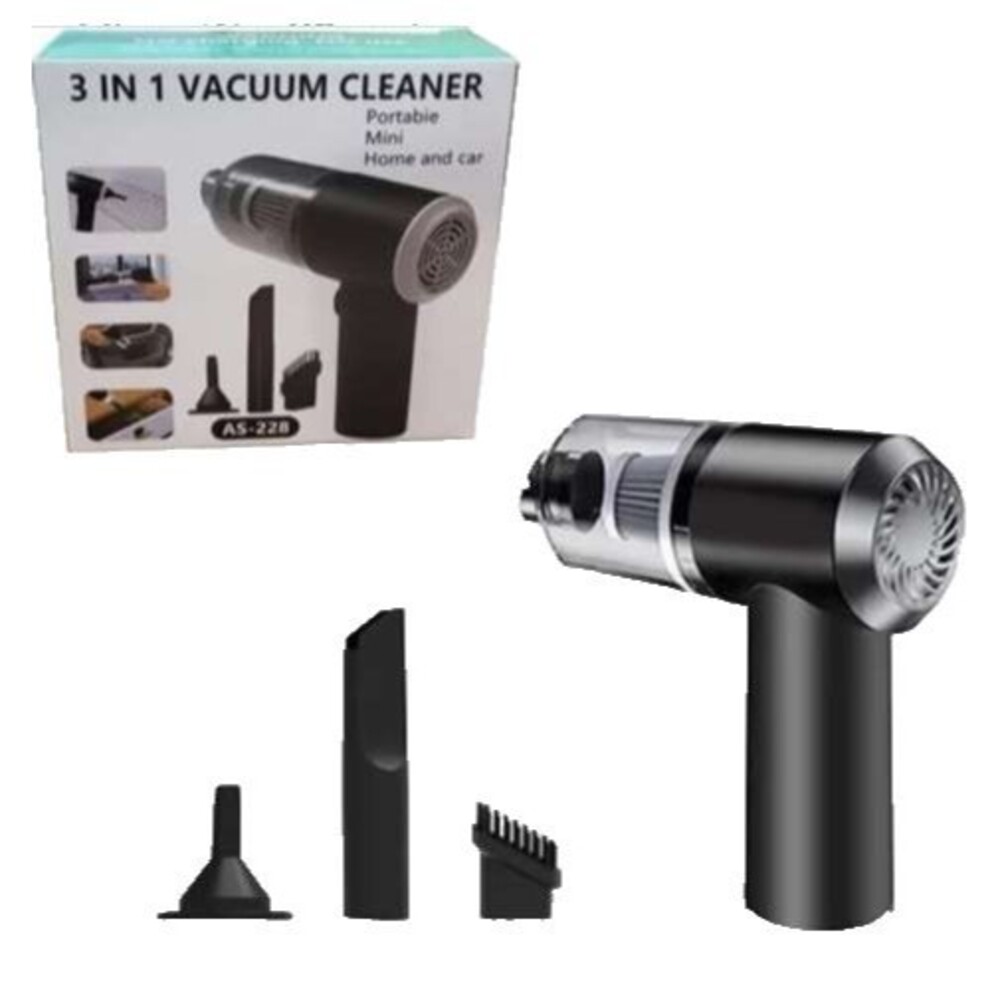 3 In 1 Vacuum Cleaner 'NEW' Portable Mini/Home/Car/KeyB. CleanR/USB Charging 228
